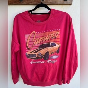 CHEVY CAMARO PINK GRAPHIC SWEATSHIRT SIZE MEDIUM